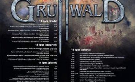 Plakat z programem tegorocznych Dni Grunwaldu.