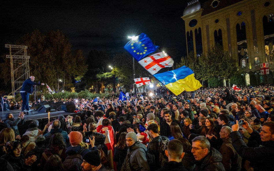 Protesty wyborcze na ulicach Tbilisi