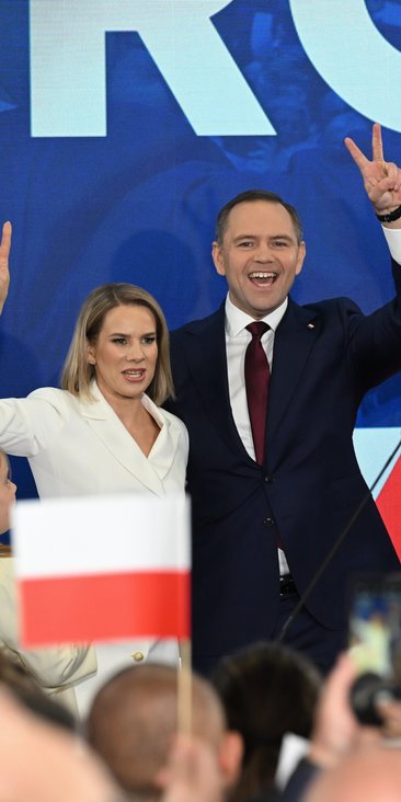 Karol Nawrocki wraz z małżonką, Martą