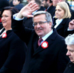 Prezydent Bronisław Komorowski (w środku)