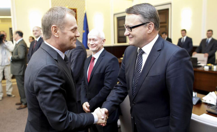 Marek Biernacki i Donald Tusk