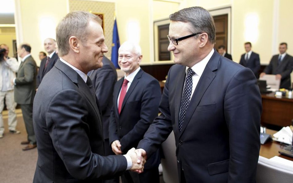 Marek Biernacki i Donald Tusk