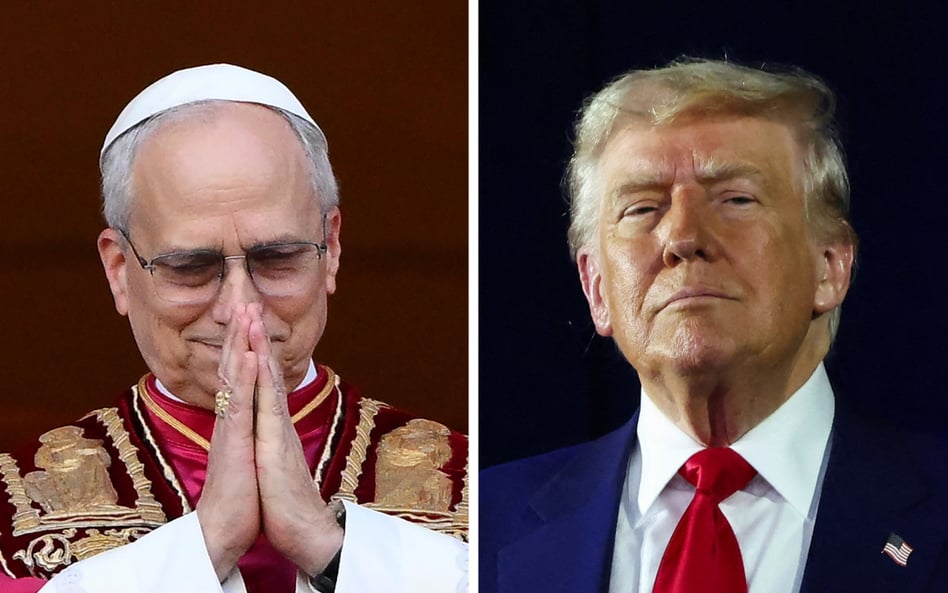 Papież Leon XIV i prezydent USA Donald Trump