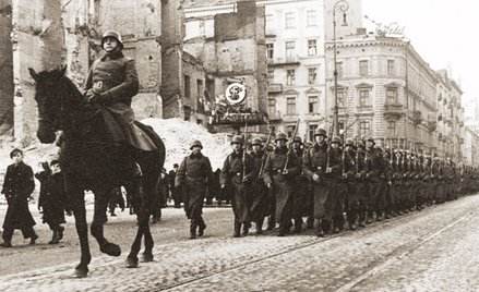 Wkraczające do Warszawy oddziały Wehrmachtu na ulicy Marszałkowskiej, 1 października 1939
