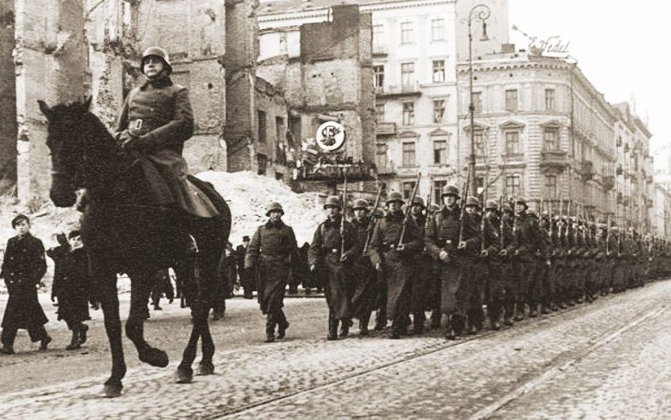 Wkraczające do Warszawy oddziały Wehrmachtu na ulicy Marszałkowskiej, 1 października 1939