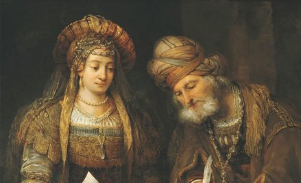 „Estera i Mardocheusz piszą listy do Żydów”, obraz Aerta Geldera z 1675 r. Obecnie w: Museo Nacional