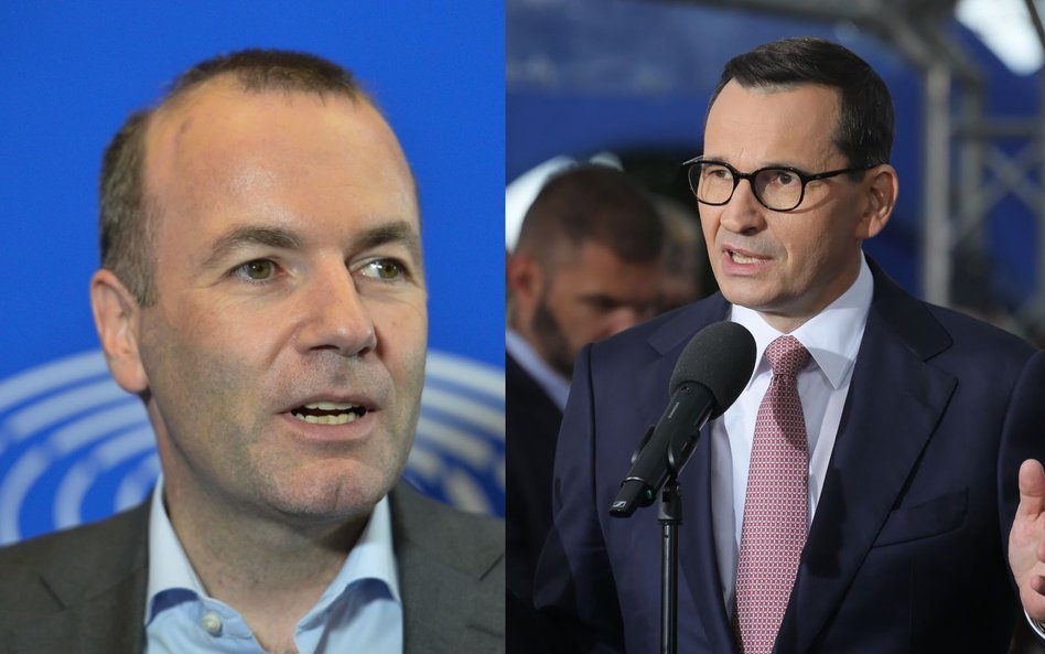 Manfred Weber i Mateusz Morawiecki