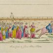 Rytownik nieustalony, "Kobiety idące na Wersal", 1789. Akwaforta kolorowana akwarelą.
