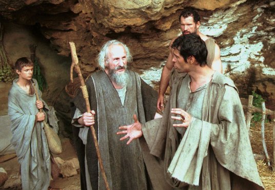 Franciszek Pieczka, Paweł Deląg i Rafał Kubacki na planie „Quo Vadis”