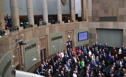 Happening Klaudii Jachiry w Sejmie