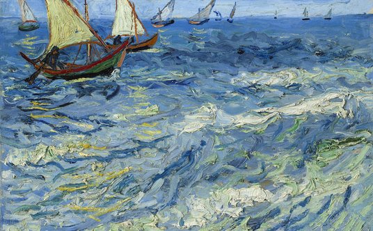 „Morze w Saintes–Maries”, obraz Vincenta van Gogha z 1888 roku.