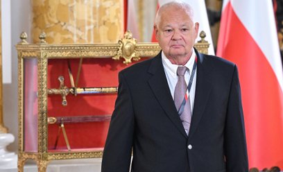 Szef NBP Adam Glapiński na konferencji prasowej po spotkaniu pałacowym z Tuskiem i jego ludźmi, zapr