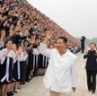 Kim Dzong Un w czasie spotkania z młodzieżą