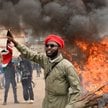 Nanyuki w hrabstwie Laikipia w Kenii. Protest dotyczący utworzenia ośrodka, który - zdaniem demonstr