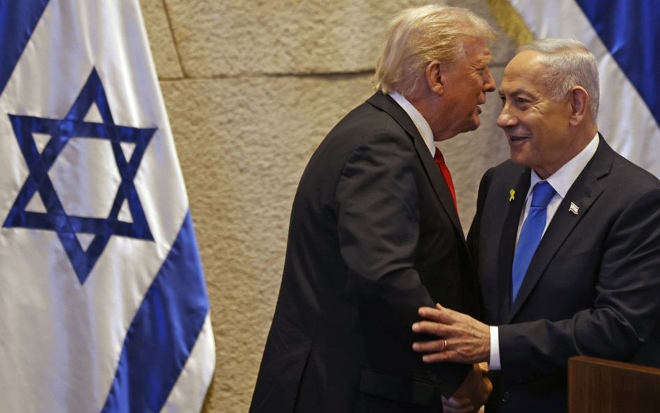 Donald Trump i Beniamin Netanjahu w Knesecie, 13 października 2025