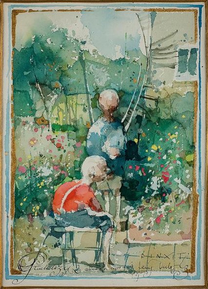 Od 10 tys. zł licytowana będzie akwarela Jerzego Dudy-Gracza.