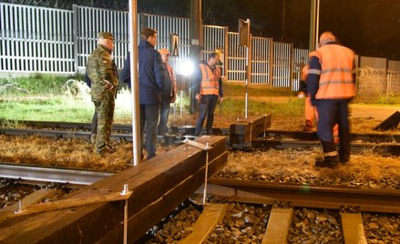 Instalacja blokady torów na przejściu kolejowym z Białorusią, 12 września 2025