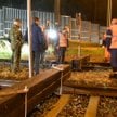 Instalacja blokady torów na przejściu kolejowym z Białorusią, 12 września 2025