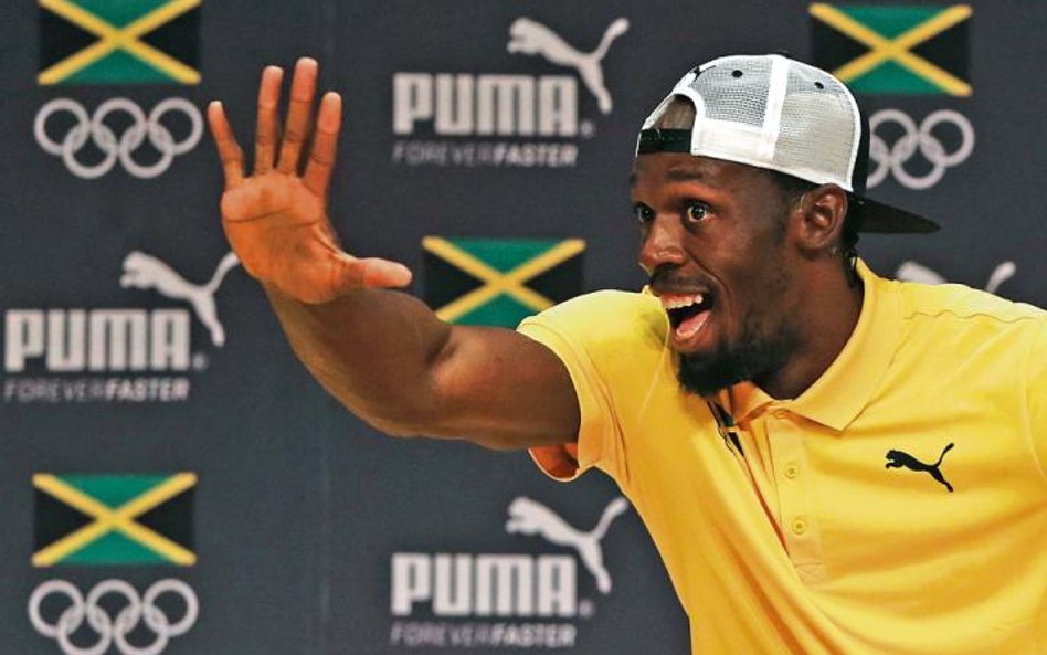 Genialny sprinter Usain Bolt z Jamajki jest twarzą niemieckiej firmy Puma.