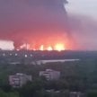 Płonąca po ukraińskim ataku rafineria w Riazaniu na terenie Federacji Rosyjskiej