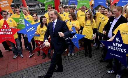 Enda Kenny, lider partii opozycyjnej Fine Gael