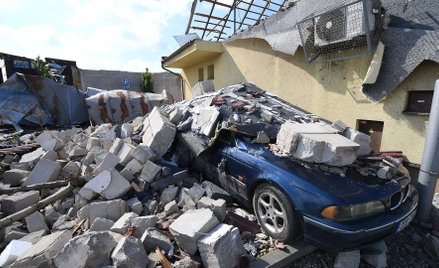 Zniszczenia w miejscowości Moravská Nová Ves