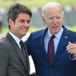 Prezydent USA Joe Biden z francuskim premierem Gabrielem Attalem