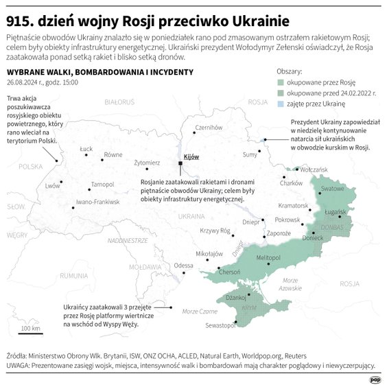 Tak wyglądała sytuacja na froncie w 915. dniu wojny