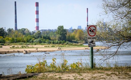 Eksperci oceniają poziom wody w Wiśle jako alarmująco niski.