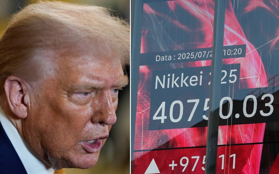 Po ogłoszeniu przez Trumpa porozumienia handlowego z Japonią indeks Nikkei zwyżkuje