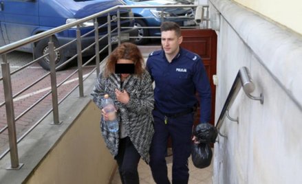 Aktorka Olga O. po zatrzymaniu przez policję. Za kradzież grozi jej do pięciu lat więzienia