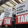 Warszawa: Dwugodzinny protest związkowców