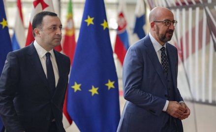 Premier Irakli Garibaszwili i Charles Michel