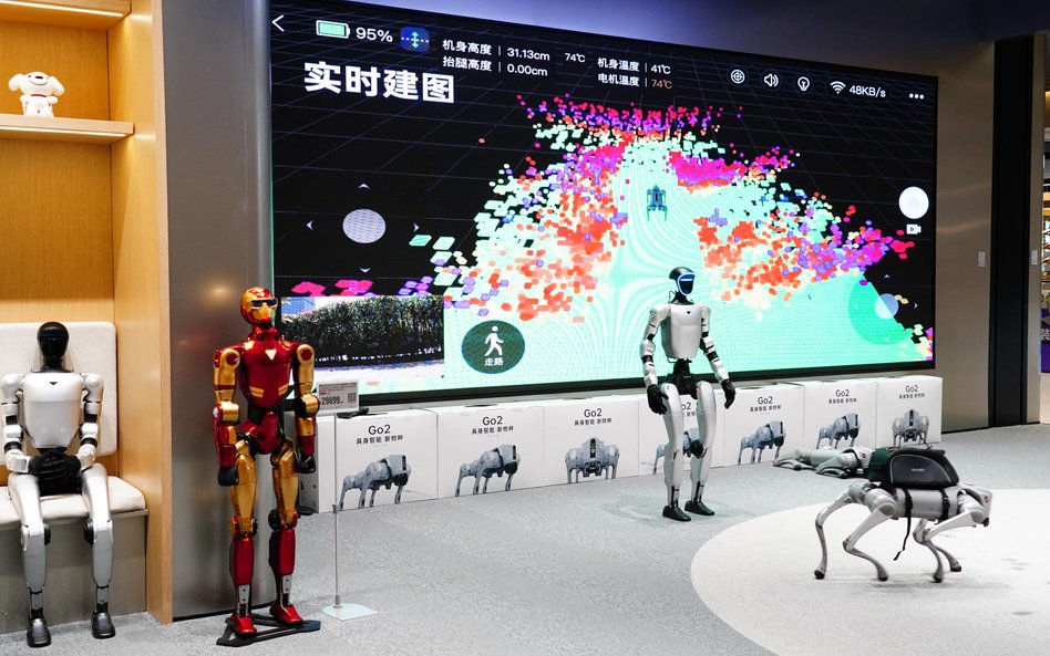 Pierwszy sklep z robotami firmy Unitree Robotics w Pekinie