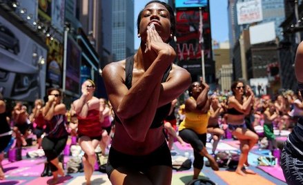 Joga na Times Square