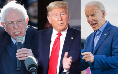Bernie Sanders, Donald Trump i Joe Biden