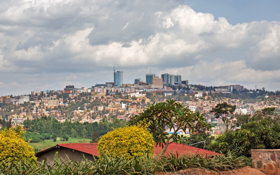 Panorama Kigali, stolicy Rwandy widziana od północy.