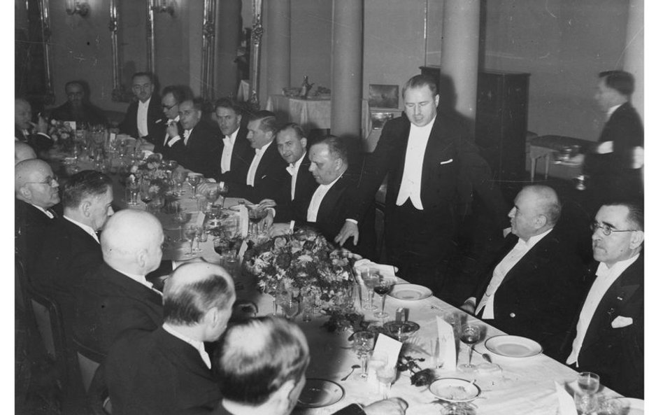 08 listopada 1938r., Bankiet na cześć prezydenta Warszawy, Stefana Starzyńskiego, wydany przez Polsk