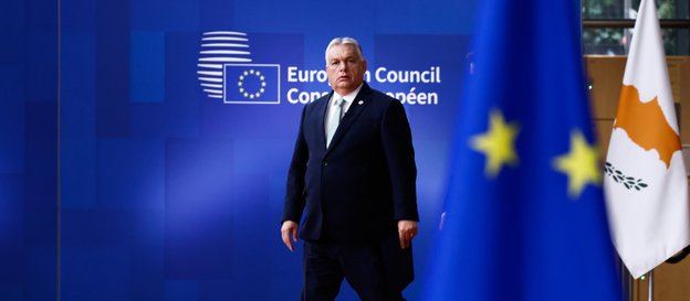 Viktor Orbán, premier Węgier, na posiedzeniu Rady Europejskiej w Brukseli
