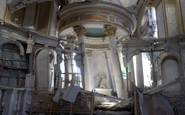 Odessa. Zniszczenia w Soborze Przemienienia Pańskiego