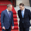 Premier Polski Donald Tusk i minister spraw zagranicznych Radosław Sikorski