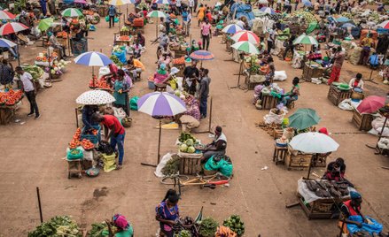 Bazar Nakasero w Kampali, stolicy Ugandy