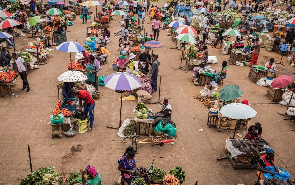 Bazar Nakasero w Kampali, stolicy Ugandy