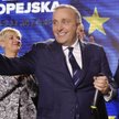 Grzegorz Schetyna i Władysław Kosiniak-Kamysz na wieczorze wyborczym Koalicji Europejskiej