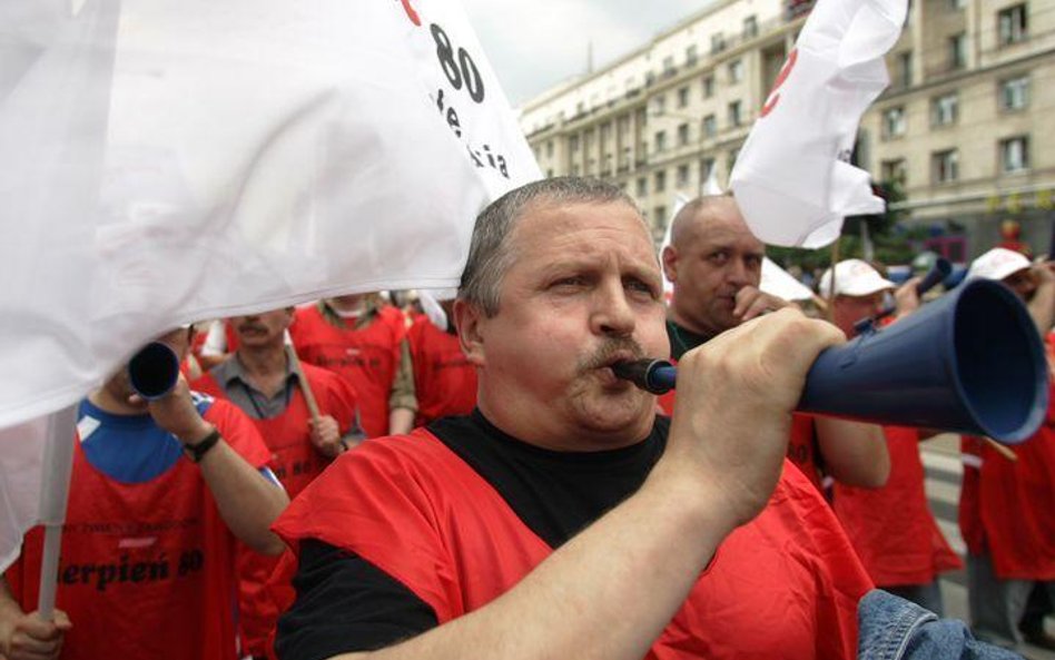 Protest pod Sejmem, spotkanie z Pawlakiem na Śląsku