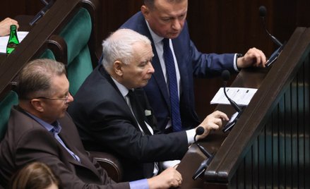 Jarosław Kaczyński w sejmowych ławach