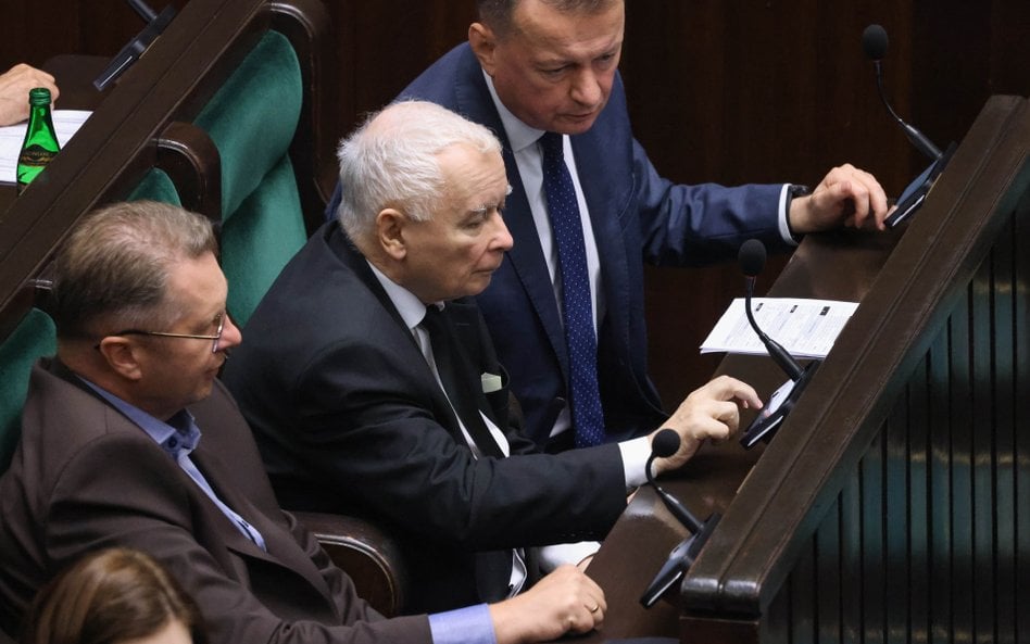 Jarosław Kaczyński w sejmowych ławach