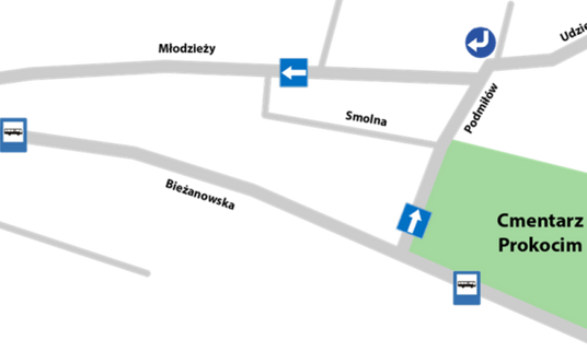 Cmentarz Prokocim w Krakowie. Organizacja ruchu w czasie Wszystkich Świętych 2024