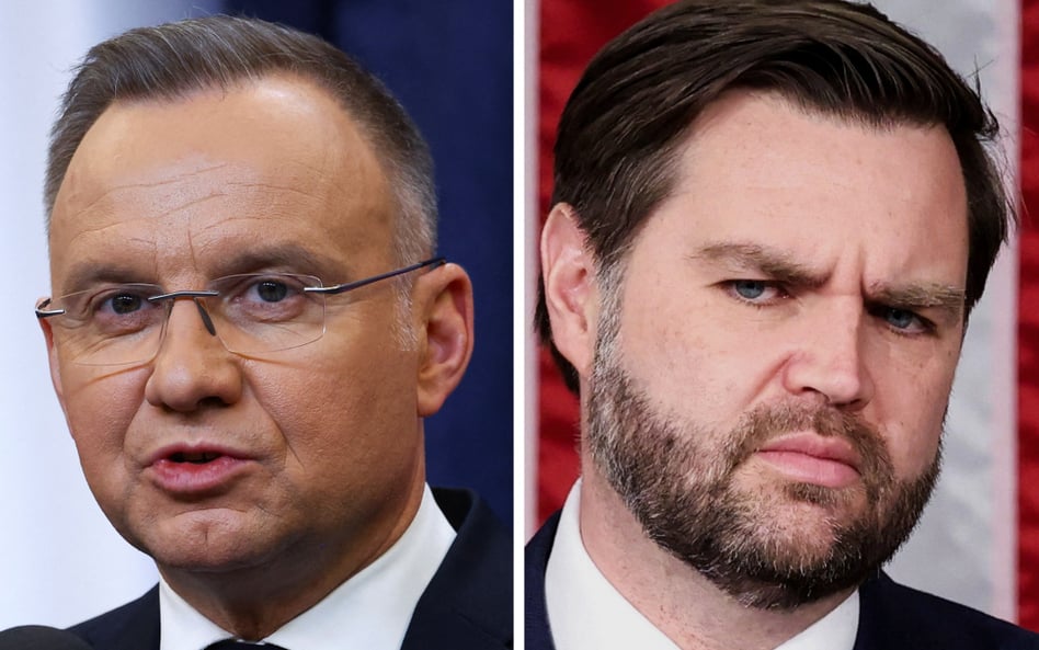 Prezydent RP Andrzej Duda i wiceprezydent USA James David Vance