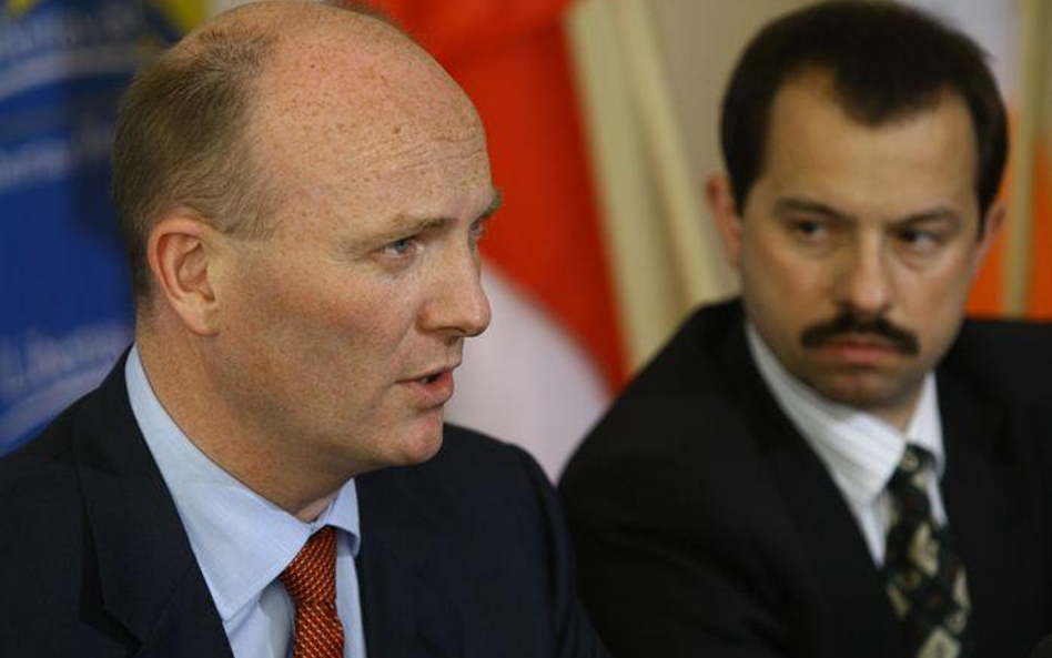 Declan Ganley i Artur Zawisza na konferencji Libertas w Warszawie